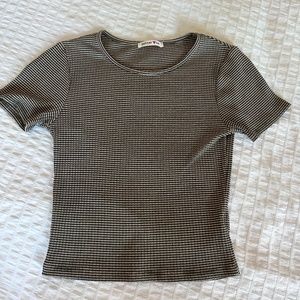 Green and White Stripped Shirt